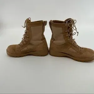 Bates Boots Mens Size 5.5 W  Tan Gore Tex Combat Flight Military US Army E33500A Bates Gore-Tex Military Combat Desert Tan Steel Toe Boots  main image 4